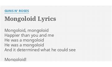 Mongoloid cs Lyrics [Visací Zámek]