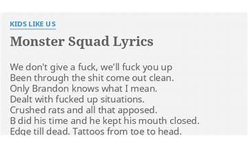 Monster Squad en Lyrics [Kids Like Us]