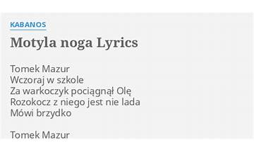 Motyla Noga pl Lyrics [Kabanos]