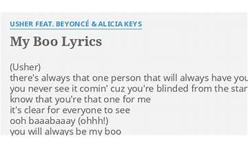 My Boo en Lyrics [Usher & Alicia Keys]