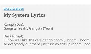 My System en Lyrics [Daz Dillinger]