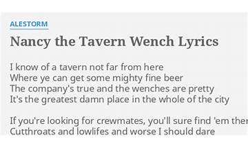Nancy the Tavern Wench en Lyrics [Alestorm]