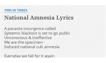 National Amnesia en Lyrics [Twelve Tribes]