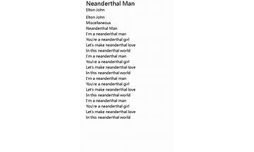 Neanderthal en Lyrics [Doorly]