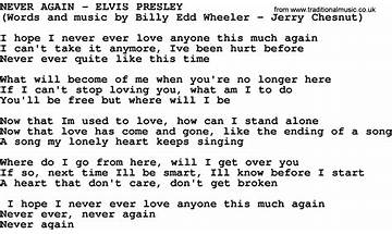 Never Again en Lyrics [Elvis Presley]