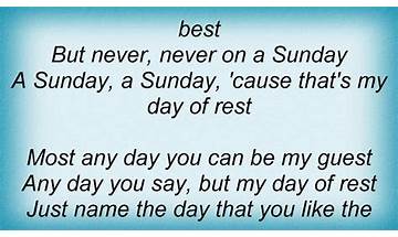 Never On Sunday en Lyrics [Bobby Vinton]