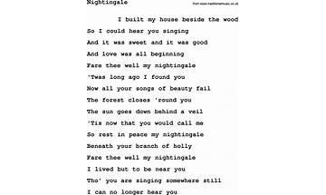 Nightingale en Lyrics [Low]