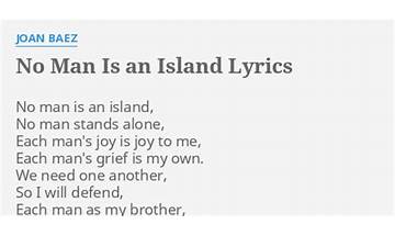 No Man Is An Island en Lyrics [Losers]
