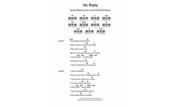 No Reply en Lyrics [Gregory and the Hawk]