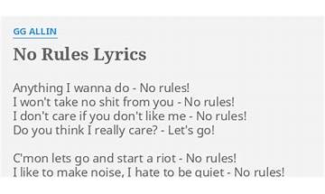 No Rules en Lyrics [Open Mike Eagle]