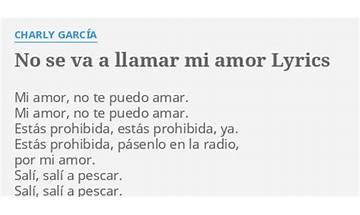 No Se Va A Llamar Mi Amor es Lyrics [Charly García]