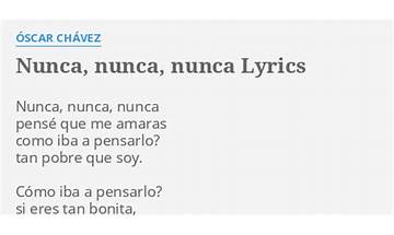 Nunca, Nunca, Nunca es Lyrics [Vicente Fernández]