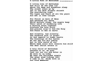 O Little Town of Bethlehem en Lyrics [Glad]