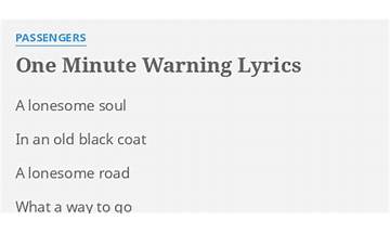 ONE MINUTE WARNING en Lyrics [BIA]