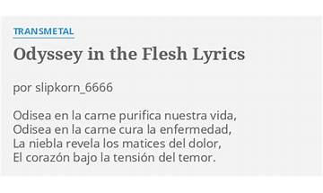 Odyssey In The Flesh es Lyrics [Transmetal]