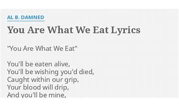 Oh The Lies We Eat en Lyrics [Imaginary Baseball League]