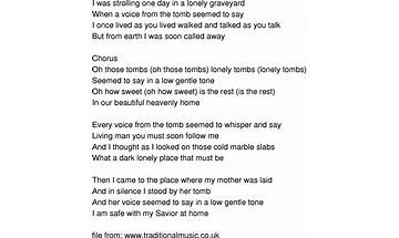 Oh Those Tombs en Lyrics [Christian Lopez]