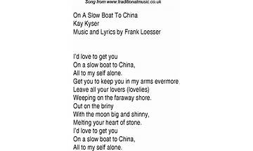 On a Slow Boat To China en Lyrics [Liza Minnelli]