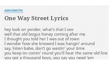 One way street en Lyrics [Daniel LindströM]