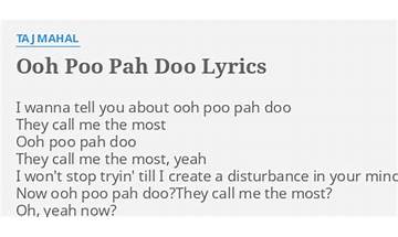Ooh Poo Pah Doo en Lyrics [Taj Mahal]