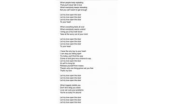 Open My Door en Lyrics [The Mike McClure Band]