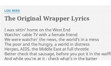 Original Wrapper [Perfect Night: Live in London] en Lyrics [Lou Reed]