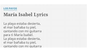 Original es Lyrics [María Isabel (ESP)]