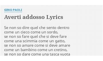 Oro Addosso it Lyrics [Amedeew]