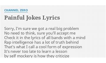 Painful Jokes en Lyrics [Channel Zero]