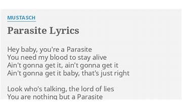 Parasite en Lyrics [Mustasch]