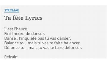 Pas Ta Fête fr Lyrics [Ernia]