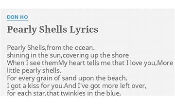 Pearly Shells en Lyrics [Billy Vaughn]