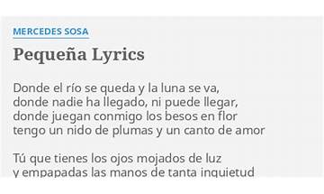 Pequeña es Lyrics [Mercedes Sosa]