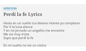 Perdí La Fe es Lyrics [Juana La Loca]