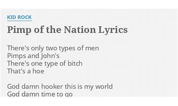 Pimp of the Nation en Lyrics [Natalac]