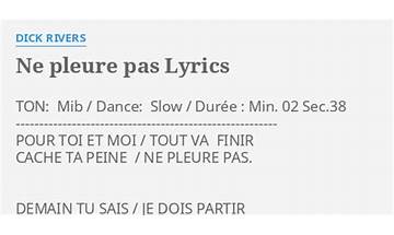 Pleure pas fr Lyrics [MB]