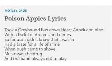 Poison Apples en Lyrics [Mötley Crüe]