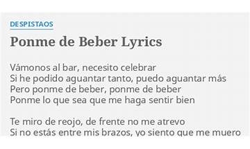 Ponme de Beber es Lyrics [Despistaos]