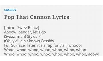 Pop That Cannon en Lyrics [Cassidy]