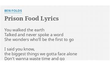 Prison Food en Lyrics [Ben Folds]