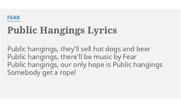 Public Hangings en Lyrics [FEAR (Band)]