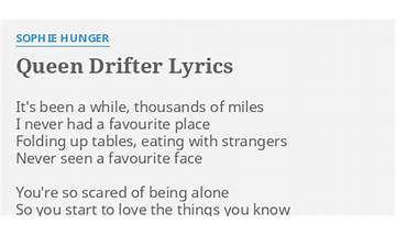 Queen Drifter en Lyrics [Sophie Hunger]