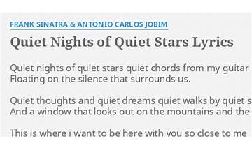 Quiet Night en Lyrics [Barbra Streisand]