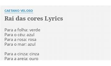 Rai das Cores pt Lyrics [Caetano Veloso]