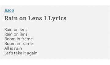 Rain on Lens 1 en Lyrics [Smog]