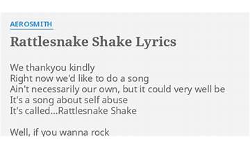 Rattlesnake Shake [Rockin\' The Joint] en Lyrics [Aerosmith]