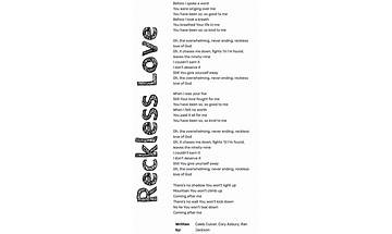 Reckless en Lyrics [Chosen Music]