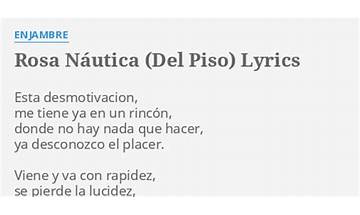 Rosa Náutica es Lyrics [Enjambre]