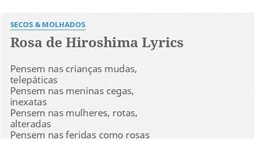 Rosa de Hiroshima pt Lyrics [Secos & Molhados]
