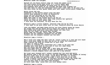Rosalita it Lyrics [Stefano Rosso]